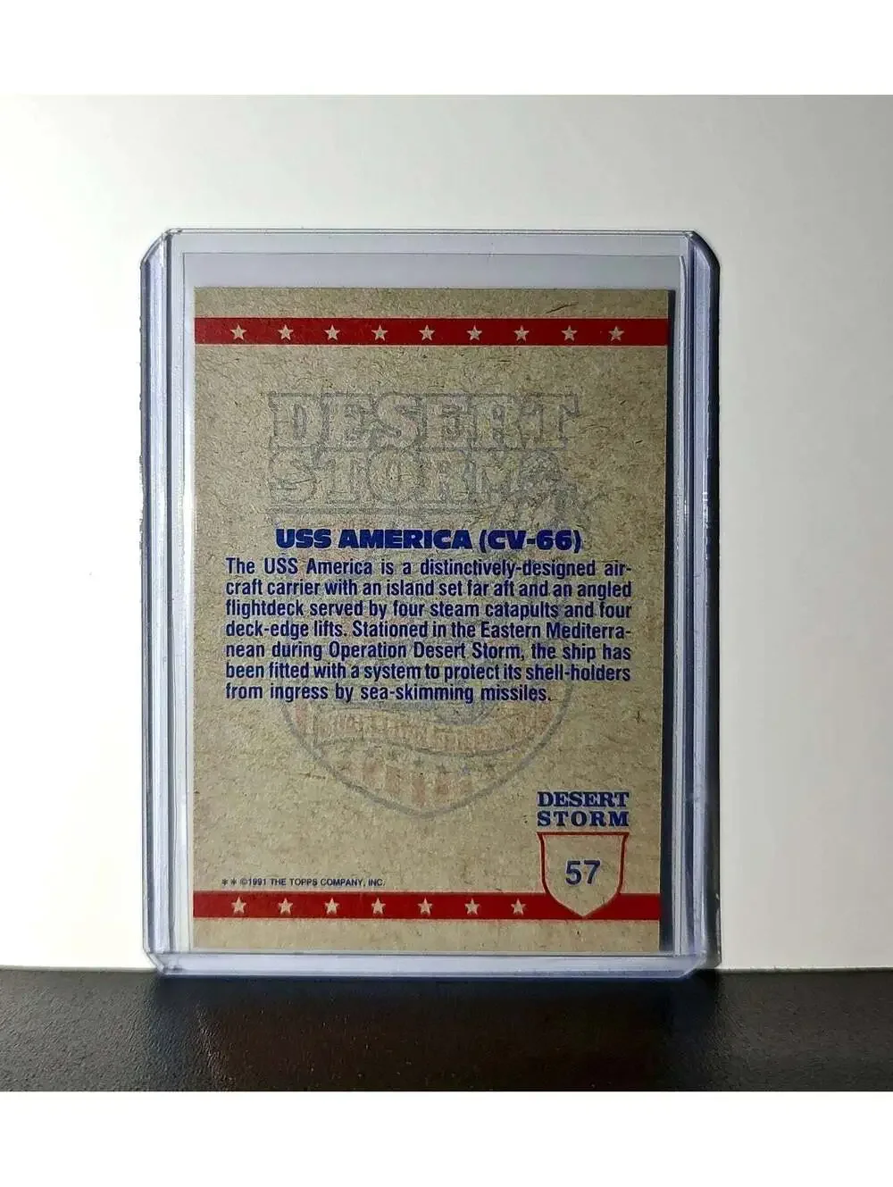 USS America 1991 Topps Desert Storm #57 Card
